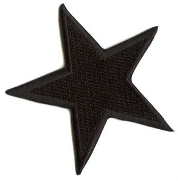 Stern schwarz (gestickt)