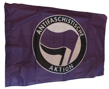 Fahne Antifaschistische Aktion / violett