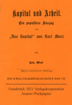 Kapital und Arbeit. Ein populrer Auszug aus Das Kapital von Karl Marx