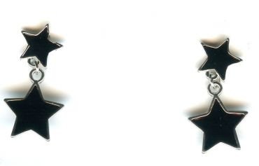 Ohrring Schwarze Sterne