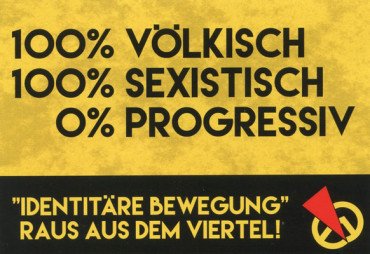 Aufkleber "Anti-Identitäre 2 - 100% völkisch"