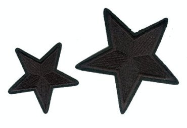 Aufnäher Stern schwarz