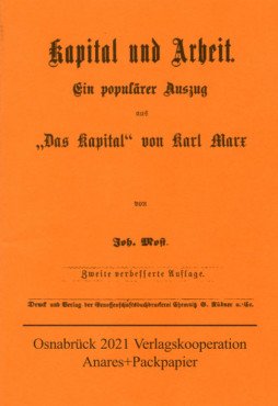 Kapital und Arbeit. Ein populärer Auszug aus "Das Kapital" von Karl Marx
