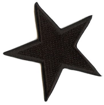 Stern schwarz (gestickt)