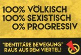 Aufkleber "Anti-Identitäre 2 - 100% völkisch"