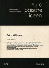 (Antiquariat) Europäische Ideen 5/6 1974. Erich Mühsam zum 40. Todestag