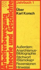 (Antiquariat) Jahrbuch Arbeiterbewegung 1. Über Karl Korsch / Anarchismus-Bibliographie