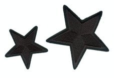 Aufnäher Stern schwarz