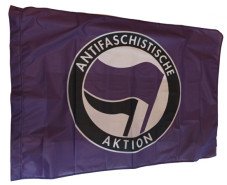Fahne "Antifaschistische Aktion / violett"