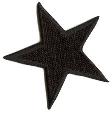 Stern schwarz (gestickt)