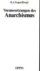 Voraussetzungen des Anarchismus